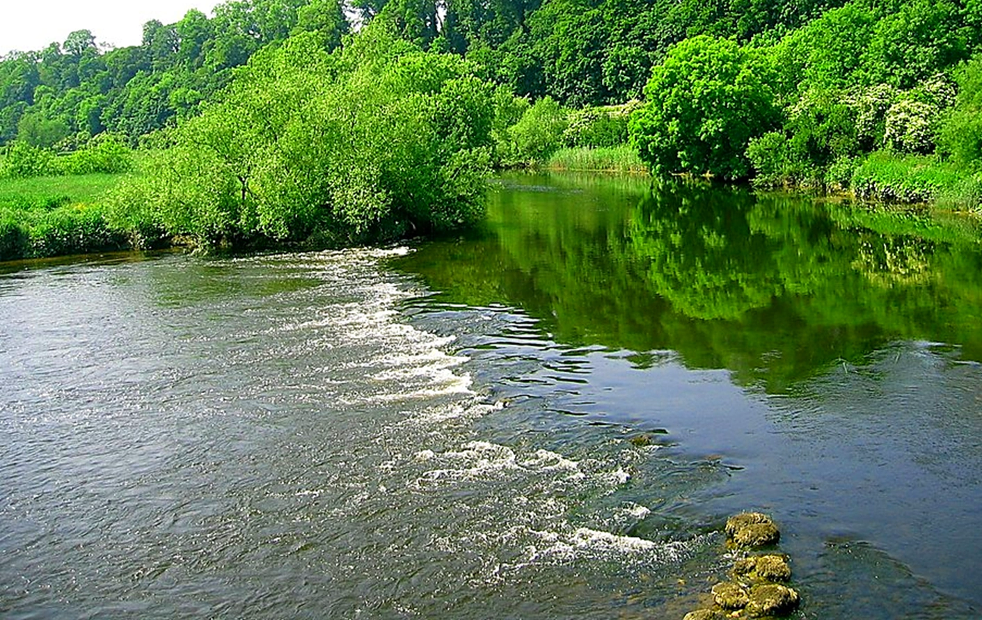 River Boyne with fording point at Oldbridge