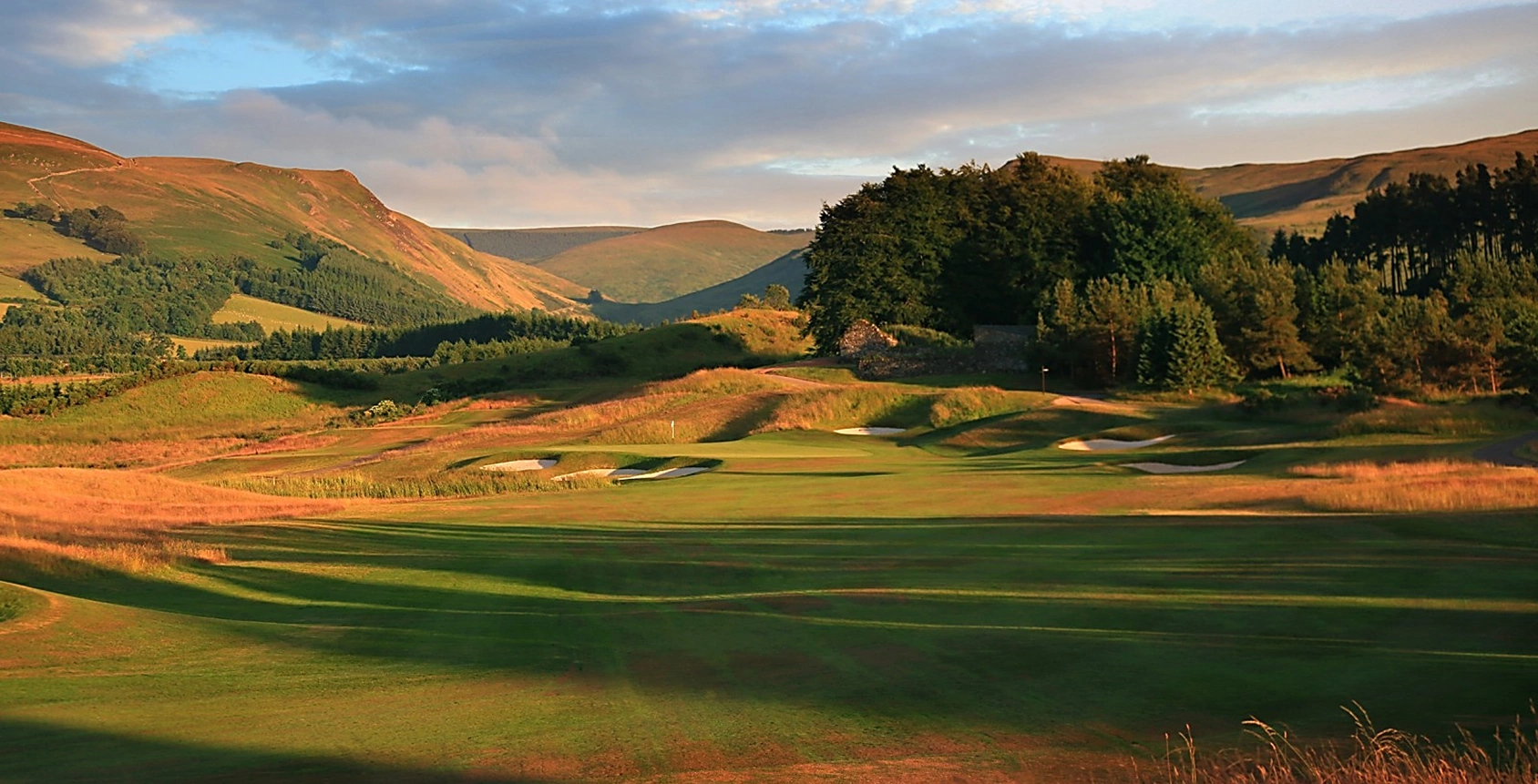 Gleneagles centenary course, 2nd fairway looking towards the glen