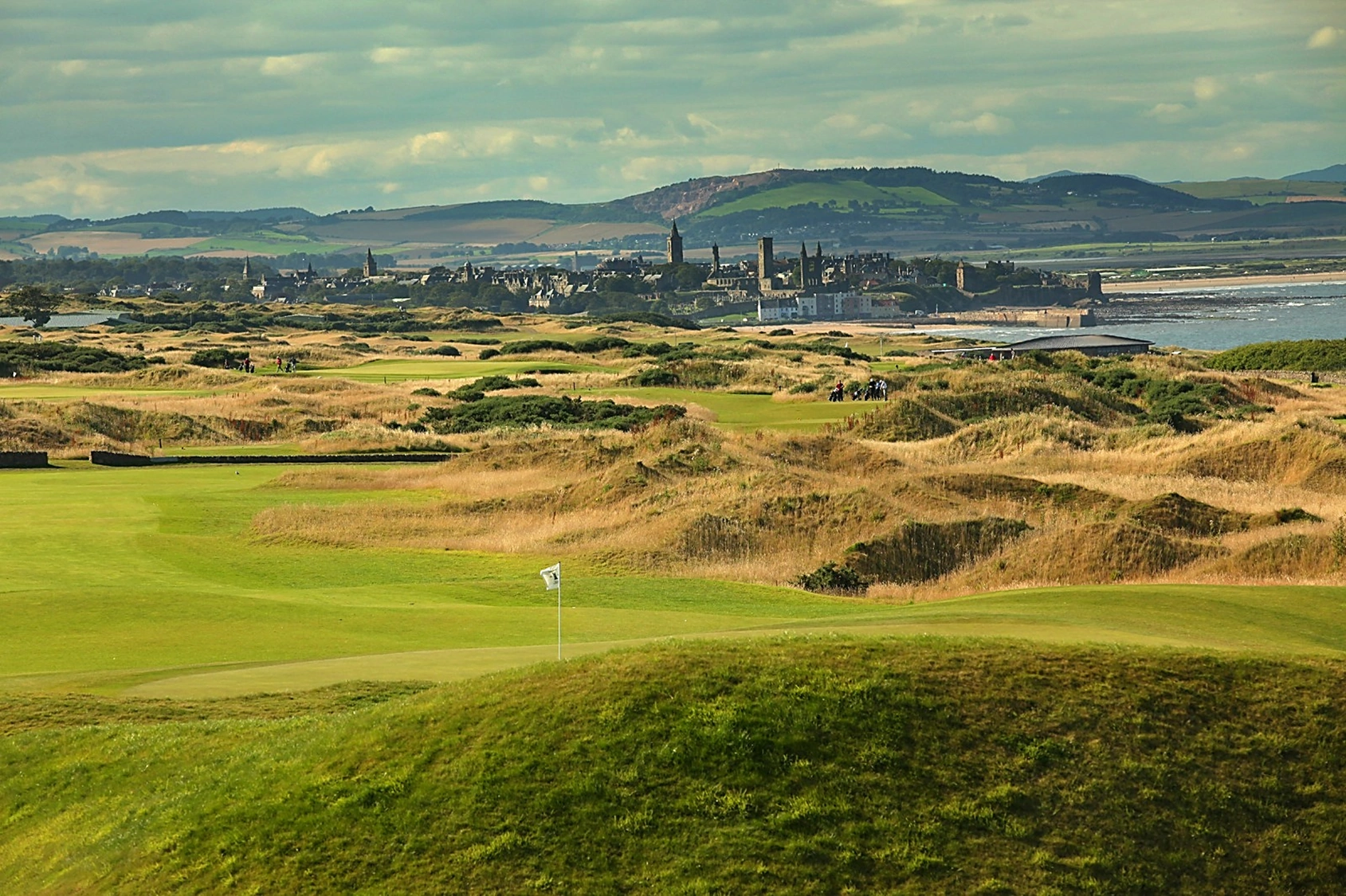 The Fairmont golf courses looking back into St Andrews