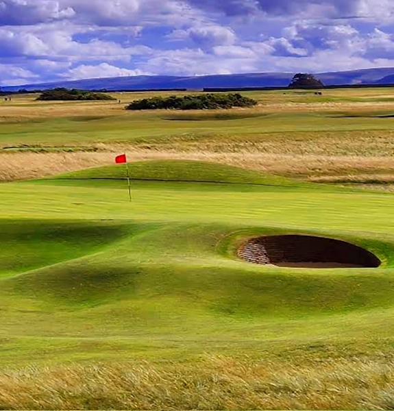 Muirfield panorama of with green and bunker