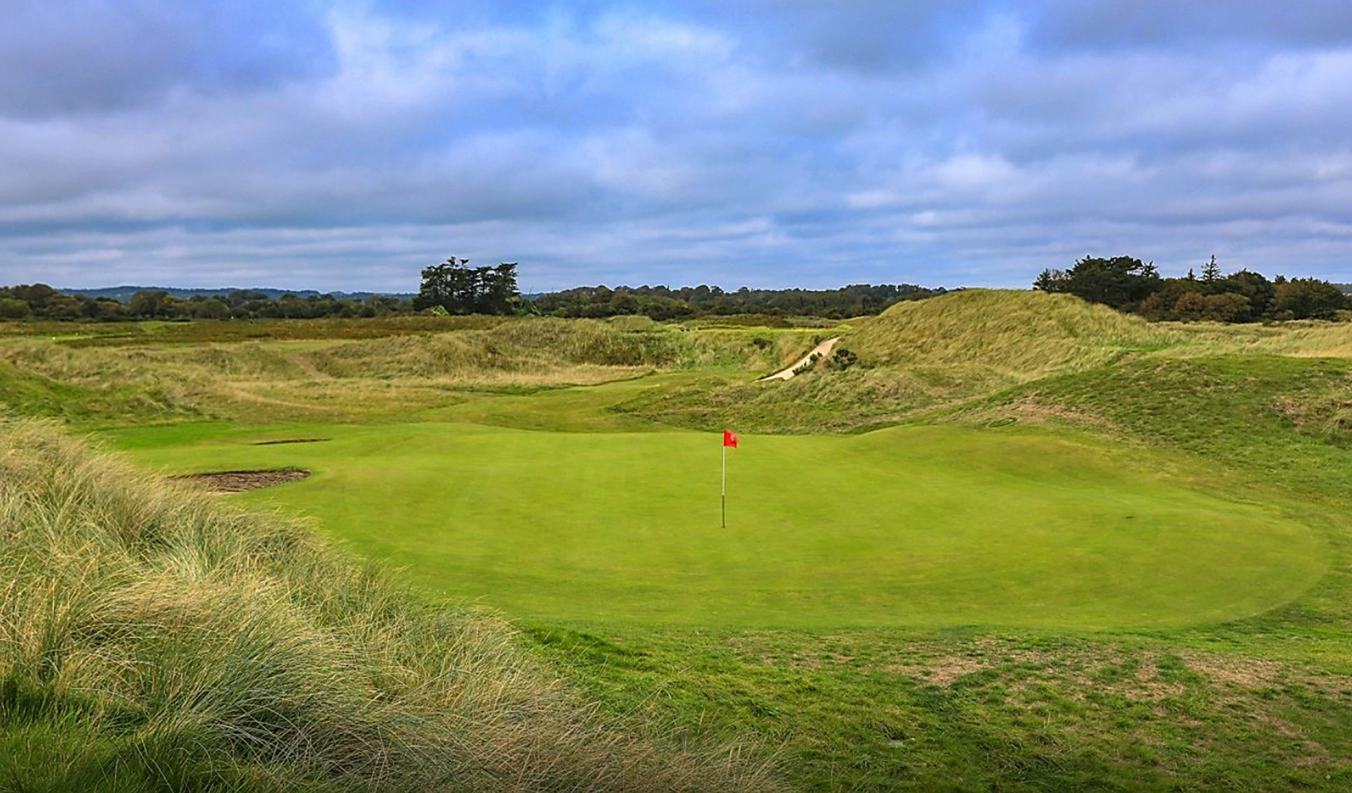 County Louth Golf Club, green with flag
