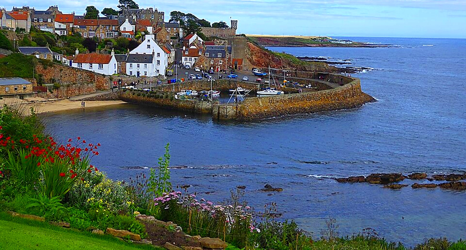 Crail harbour, a perfect horseshoe