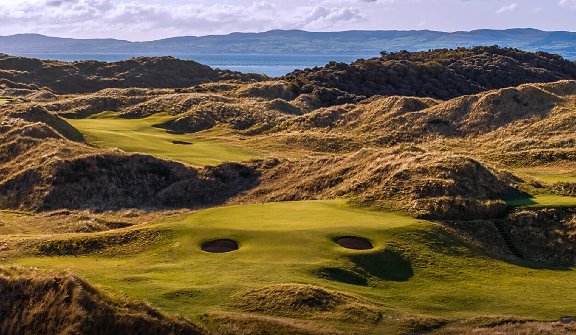 Portstewart panorama with high dune system in the background
