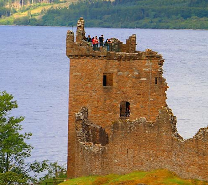 The main tower at Urquhart Castle