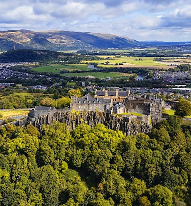 Aerial view of Stirling Castle